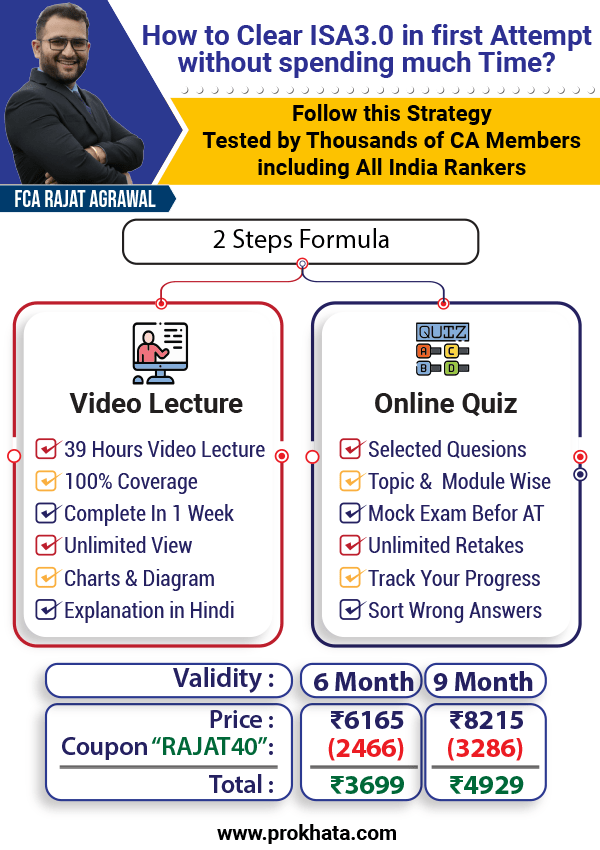 Information System Audit (ISA 3.0) – Video Lecture & Question Bank