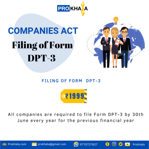 Filing of Form DPT-3 COMPANIES ACT