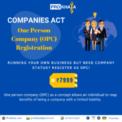 One Person Company (OPC) Registration