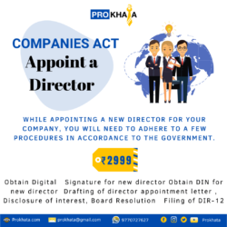 Appoint a Director COMPANIES ACT