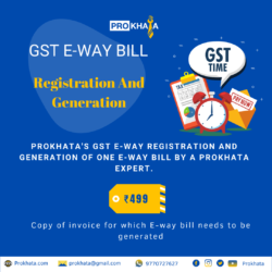 GST E-way Bill Registration and one E-way Bill generation