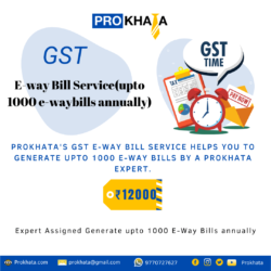 GST E-way Bill Service (upto 1000 e-waybills annually)