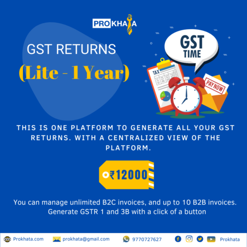 GST Returns (Lite - 1 Year)