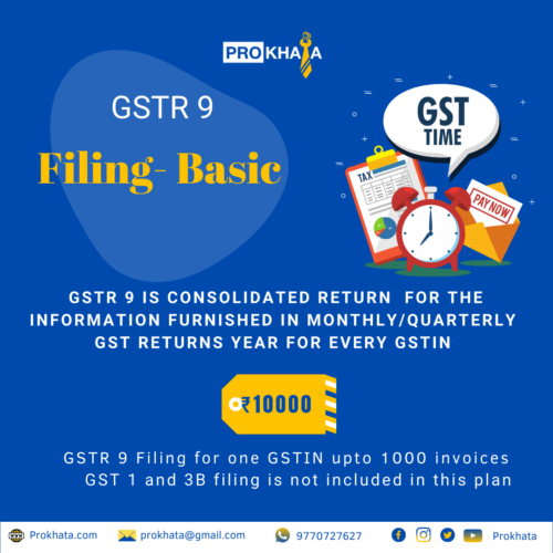 GSTR 9 Filing - Basic