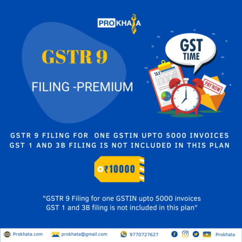 GSTR 9 Filing - Premium