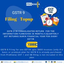 GSTR 9 Filing - Topup