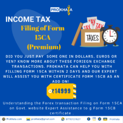 Filing of Form 15CA (Premium) INCOME TAX