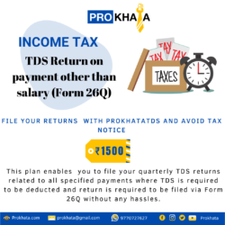 TDS RETURN ON PAYMENT OTHER THAN SALARY(FORM 26Q)