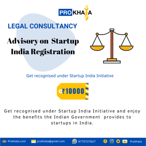 Advisory on Startup India Registration LEGAL CONSULATION