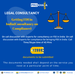 Getting FDI in India (Consultancy on Compliance)LEGAL CONSULTANCY