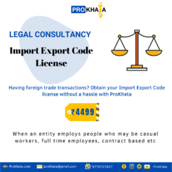 Import Export Code License LEGAL CONSULTANCY