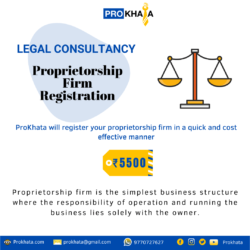 Proprietorship Firm Registration LEGAL CONSULTANCY