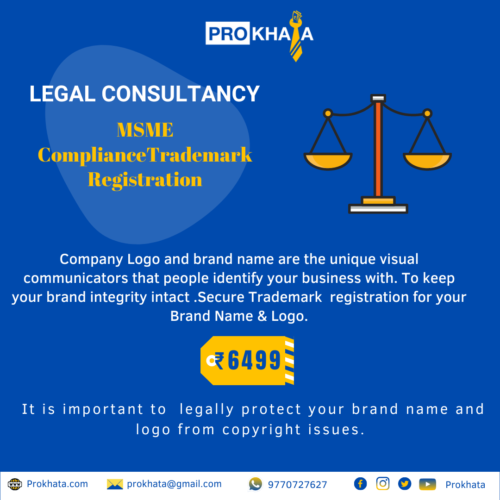 MSME Compliance Trademark Registration LEGAL CONSULTANCY