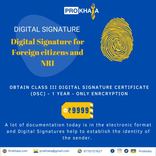 Digital Signature for Foreign citizens and NRI