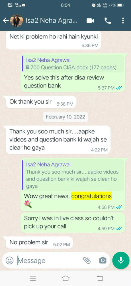 Thank You Rajat Sir, Apke Videos or Question Bank ke Vajah se Clear Ho gaya!