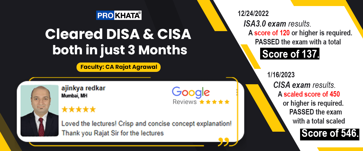 Cleared DISA or CISA in just 3 months -rajat agrawal Lecture